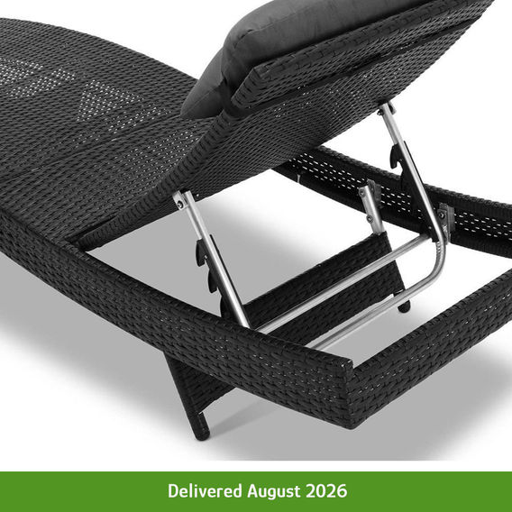PE Rattan Sun Loungers - Set of 2