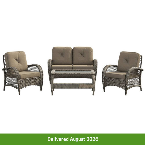 4pc PE Rattan Outdoor Sofa Set