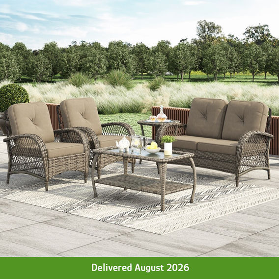 4pc PE Rattan Outdoor Sofa Set