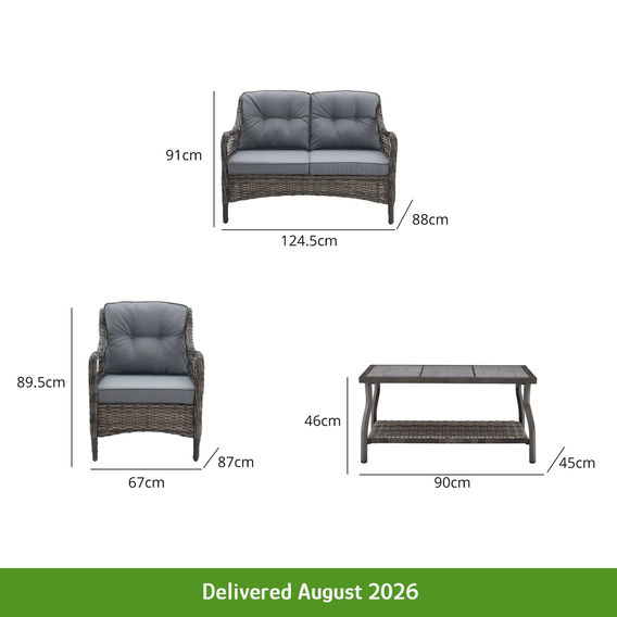 4pc PE Rattan Outdoor Sofa Set
