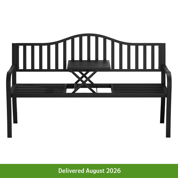 Garden Bench with Center Fold Table