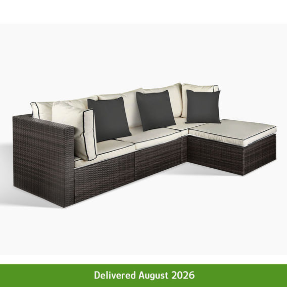 4 Piece PE Rattan Outdoor Sofa Set