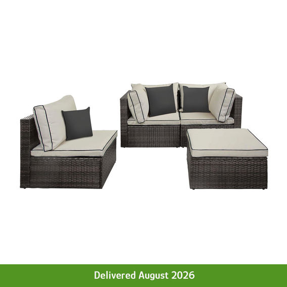 4 Piece PE Rattan Outdoor Sofa Set