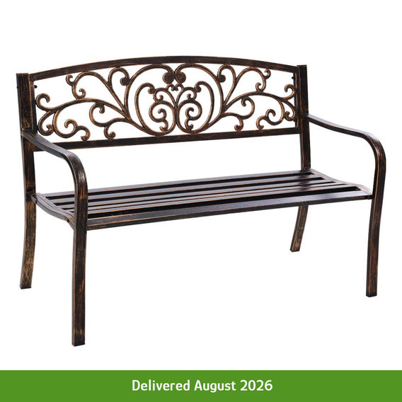 Bronze Look 2 Seater Garden Bench