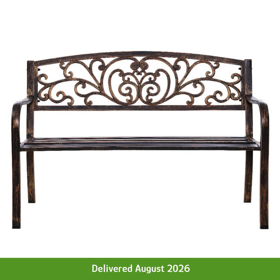 Bronze Look 2 Seater Garden Bench