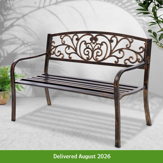 Bronze Look 2 Seater Garden Bench