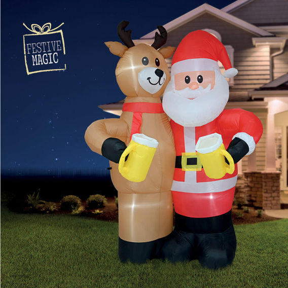 Airpower Santa & Reindeer Drinking Buddies 240cm