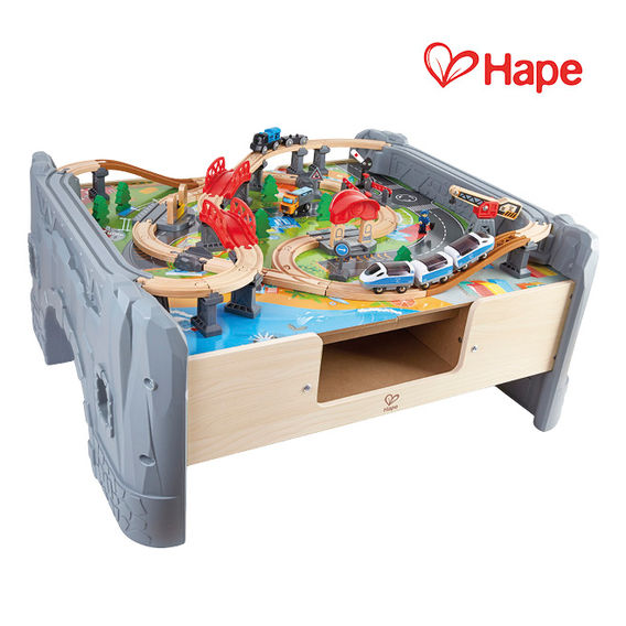 Hape 70pc Railway Train and Table Set