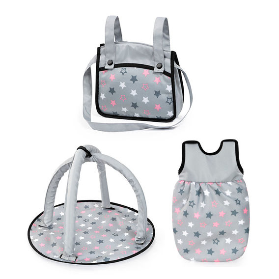 Bayer Dolls Pram Xeo Set Grey Bayer Dolls Pram Xeo Set Grey