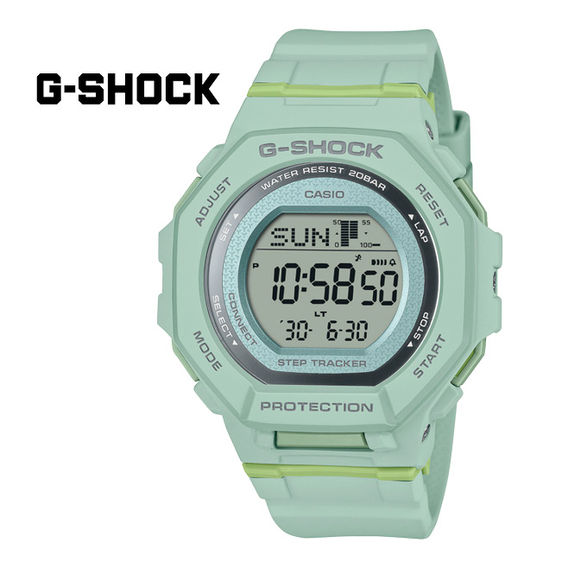 G Shock Womens Mid Size Digital Step Tracker Watch - Mint G Shock Womens Mid Size Digital Step Tracker Watch - Mint