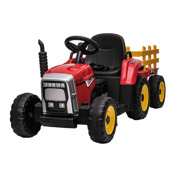 Ride On Tractor with Trailer - Red