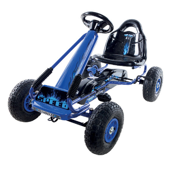 Kids Pedal Kart with Handbrake - Blue