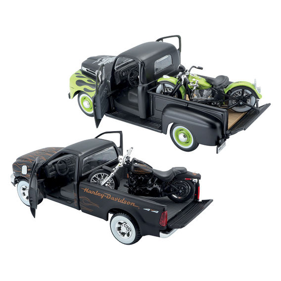 Maisto1:24 Harley Davidson Pickup with Bike Bundle