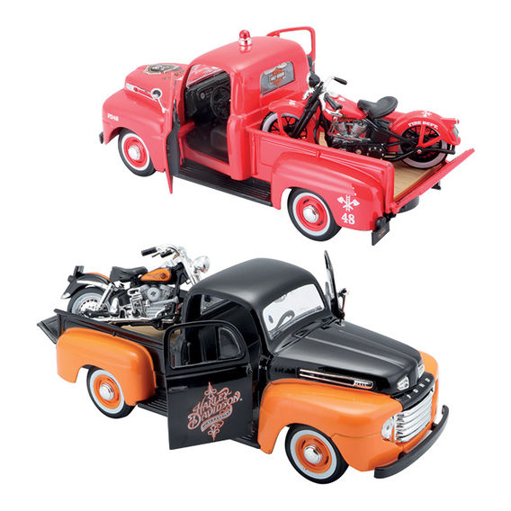 Maisto1:24 Harley Davidson Pickup with Bike Bundle
