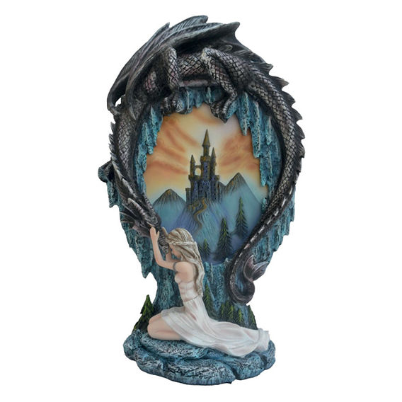 Sitting Fairy w Dragon Figure 33.5cm Sitting Fairy w Dragon Figure 33.5cm