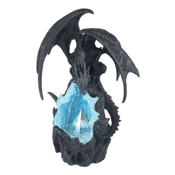 Black Dragon Resin Figure 25cm H