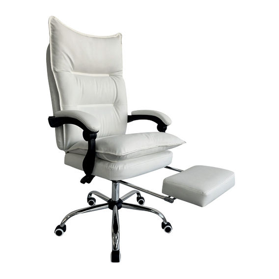 Executive Office Chair with Footrest - White Executive Office Chair with Footrest - White