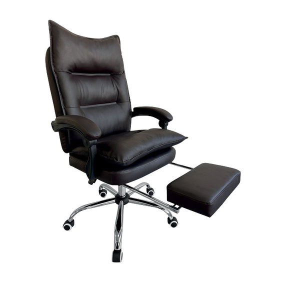 Executive Office Chair with Footrest - Coffee