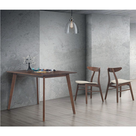 5 Piece 1.2m Dining Set - Walnut