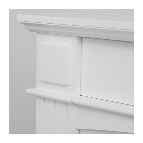 Electric 3D Fireplace Heater with LED - White