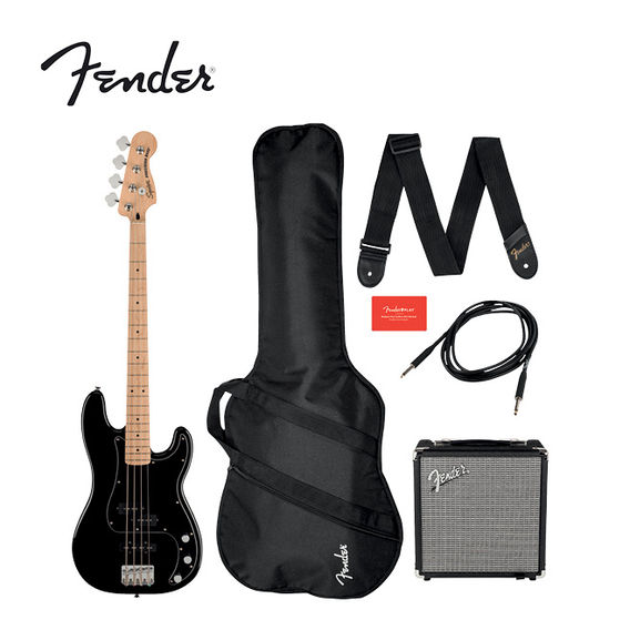 Fender Squier Affinity Bass Guitar Pack - Black