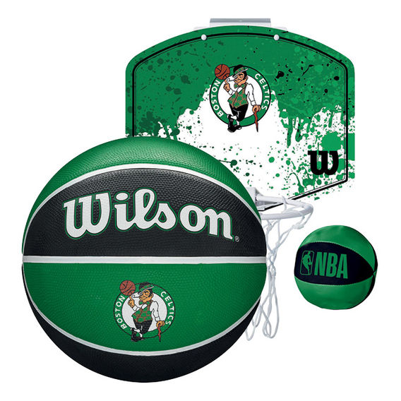 NBA Team Mini Hoop & Tribute Basketball Bundle - Boston Celtics