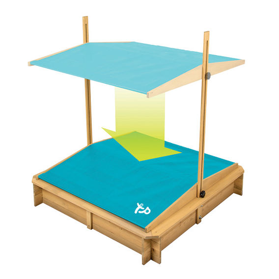 TP Wooden Sandpit with Canopy Roof TP Wooden Sandpit with Canopy Roof