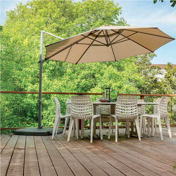 Pandanus Cantilever Umbrella - Taupe Pandanus Cantilever Umbrella - Taupe