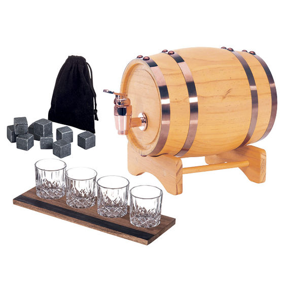 Whiskey Barrell & Glass Gift Set Whiskey Barrell & Glass Gift Set