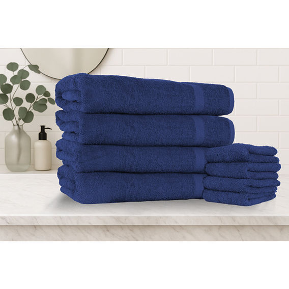 Marlborough 8 Pack Cotton Monster Towel Set - Monaco Blue