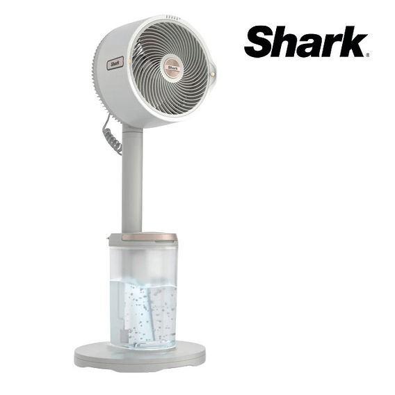Shark FlexBreeze™ Pro Mist Indoor Outdoor Pedestal & Table Fan with Water Tank - White Shark FlexBreeze™ Pro Mist Indoor Outdoor Pedestal & Table Fan with Water Tank - White