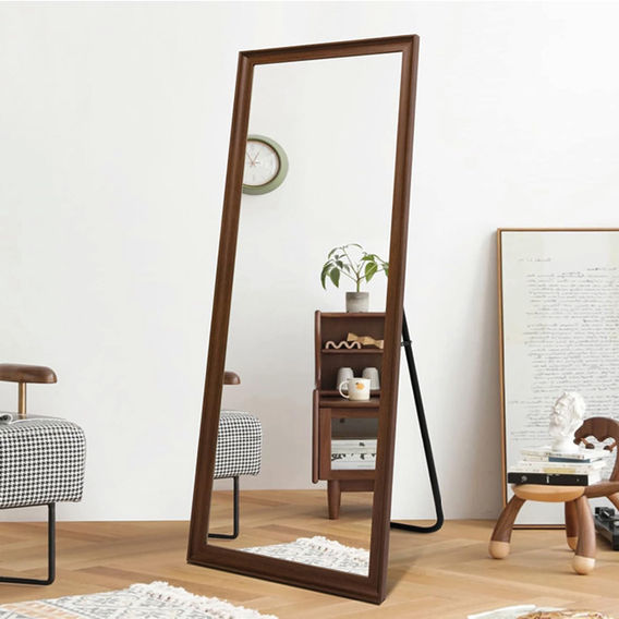 Full-Length Wood Frame Mirror - 160x60cm Full-Length Wood Frame Mirror - 160x60cm