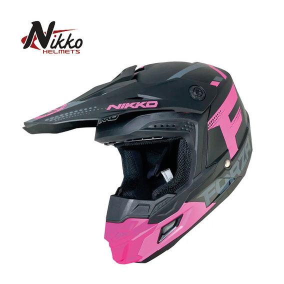 Nikko Youth Motorcross Helmet Pink - 57-58cm Nikko Youth Motorcross Helmet Pink - 57-58cm