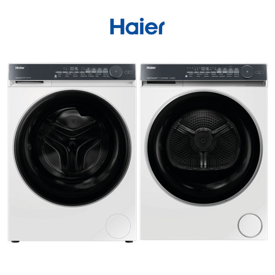Haier 9.5kg Front Loader & 9kg Dryer Combo - White