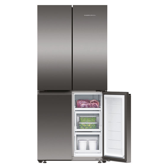 F&P 498L Series 7 Quad Door Refrigerator Freezer Black F&P 498L Series 7 Quad Door Refrigerator Freezer Black