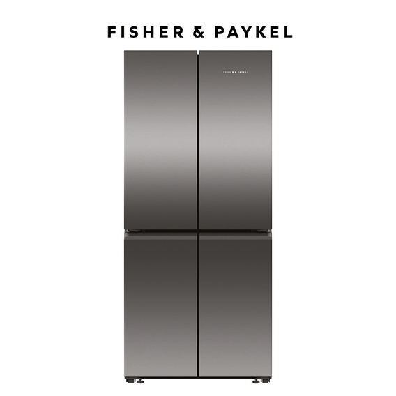 F&P 498L Series 7 Quad Door Refrigerator Freezer Black