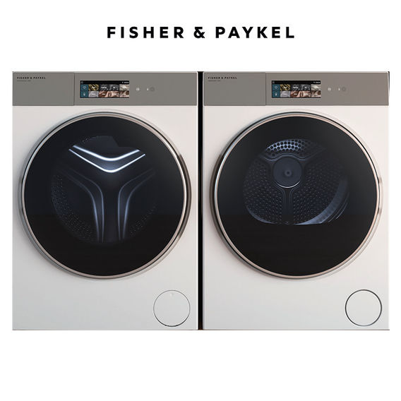 F&P 12KG Front Loader & 9kg Dryer Combo - White