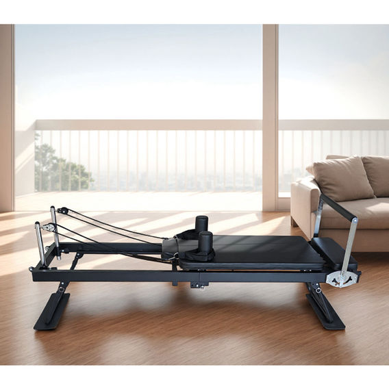 Foldable Pilates Machine With Headrest Black