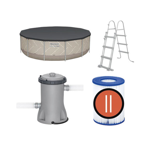 Bestway Steel Pro MAX 3.96m x 1.07m Canopy Round Pool Set