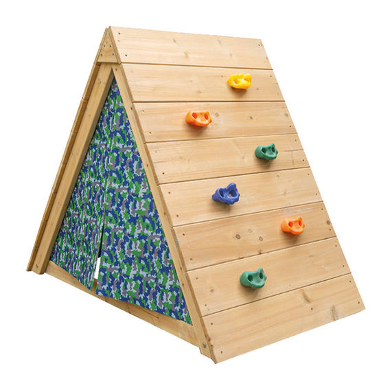 Motueka Double Wooden Swing & Climbing Wall & Cubby House Bundle