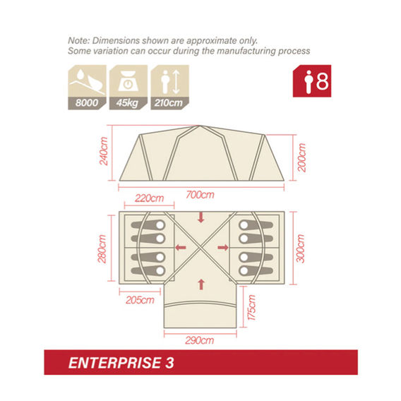 Enterprise 3 Blackout Inflatable Tent