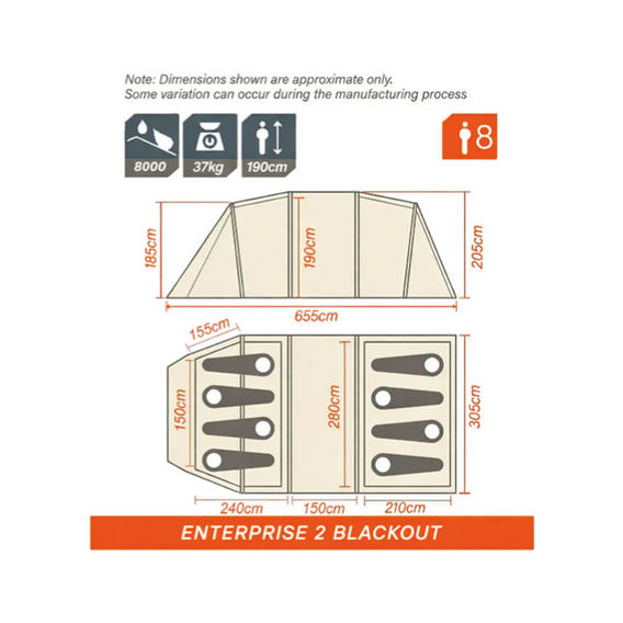 Enterprise 2 Blackout Inflatable Tent