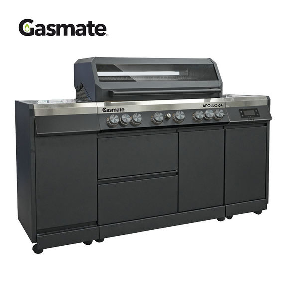 Gasmate Apollo 6+ Burner BBQ Kitchen - Black