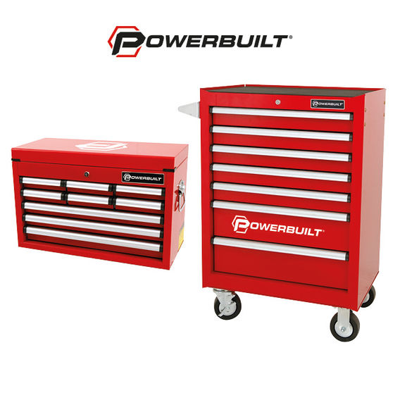 PB Racing Red 9 Drawer Tool Chect & 7 Drawer Roller Cabinet Bundle