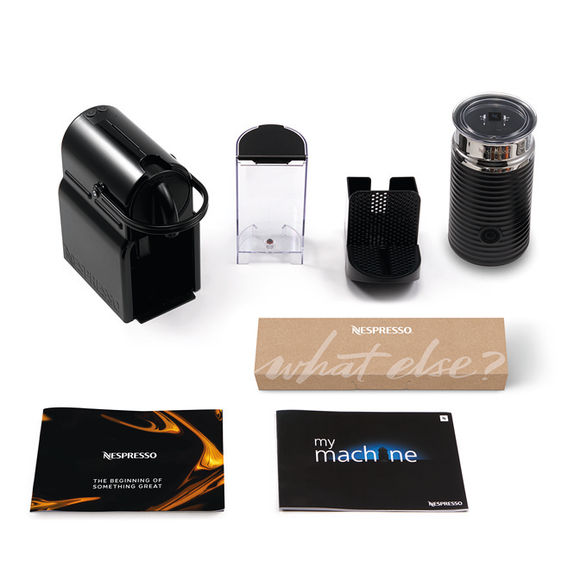 DeLonghi Inissia Nespresso Capsule Coffee Machine & Aeroccino3 - Black DeLonghi Inissia Nespresso Capsule Coffee Machine & Aeroccino3 - Black