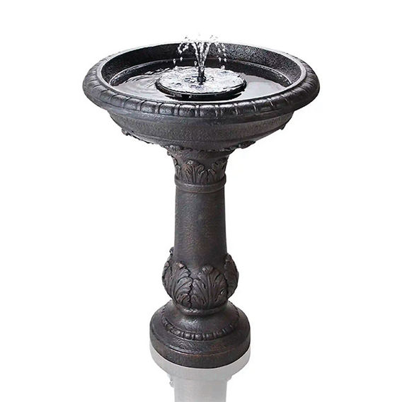 Victorian Solar Bird Bath with Pump & Lights