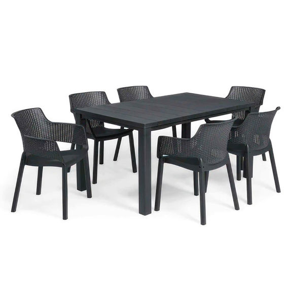 Keter Julie Table with 6 Elisa Chairs