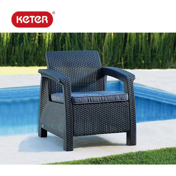Keter Corfu Armchair Charcoal