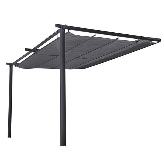 Wall Mounted Pergola w/Retractable Canopy 3m x 4m Wall Mounted Pergola w/Retractable Canopy 3m x 4m