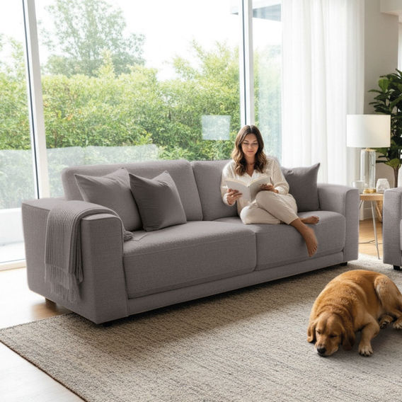 Oakland Luxe 3 Seater Sofa - Grey